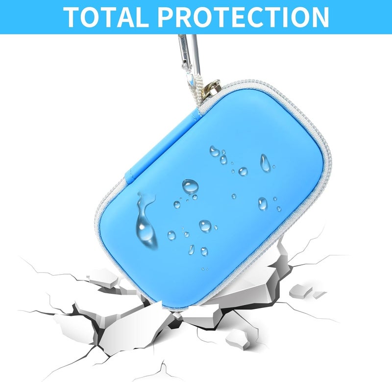 PAIYULE Case Compatible with SanDisk 1TB 2TB 4TB 500GB 8TB for SanDisk Extreme PRO Portable SSD External Hard Drive, Memory Card SD SDXC SDHC Card Storage Holder Organizer (Box Only)(Lightblue) - Image 5